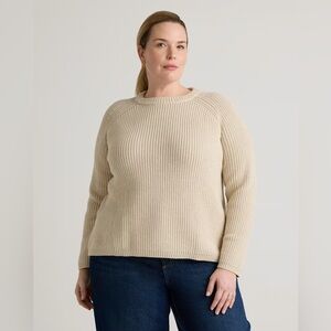 Organic Corton Women’s Crew Sweater Beige